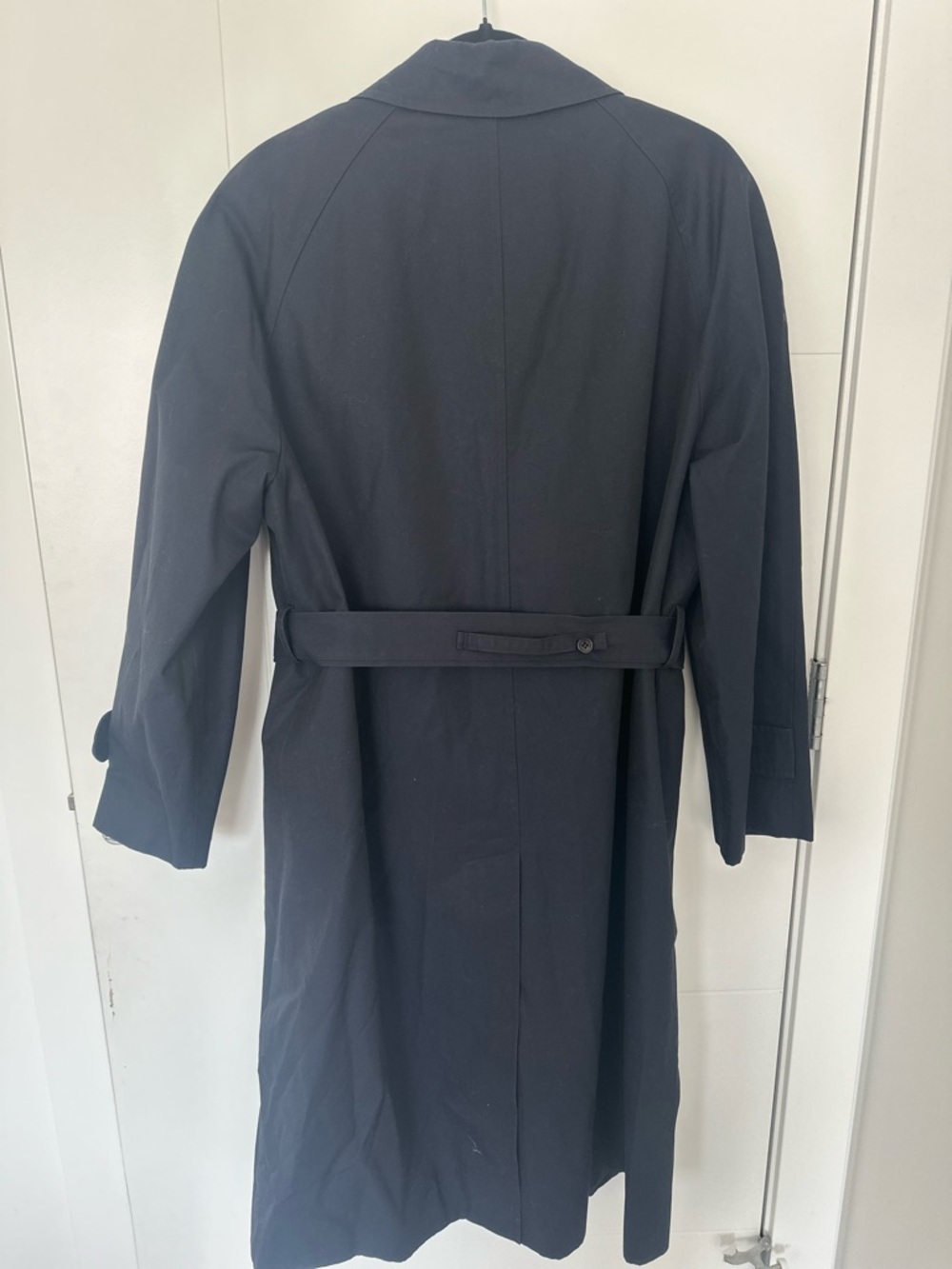 Vintage Maestro Navy Trench Coat Removable Lining Belted Classic Coat - Picture 12 of 16